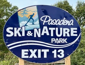 Exit 13 sign for Pasadena Ski and Nature Park
