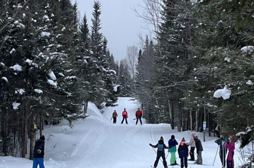 Learning to ski on the Looper trail
